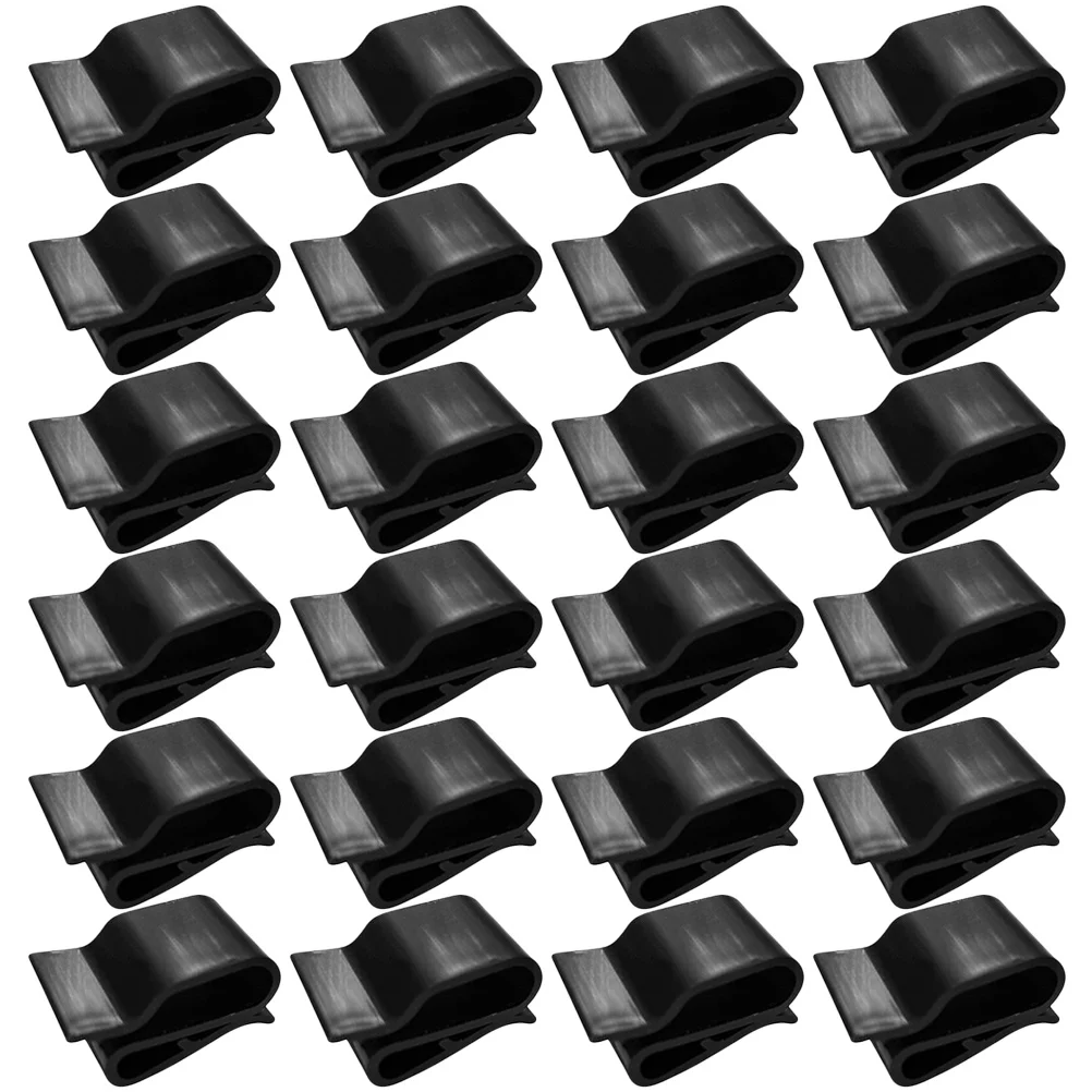 30 Pcs Photovoltaic Cable Clamp Solar Panel Wire Black Clips Trailer Wiring Frame Clamps Pv Module Management Plastic