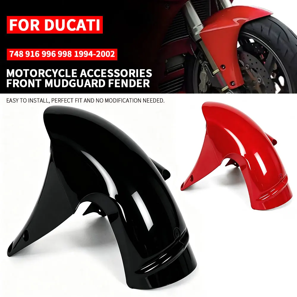 For Ducati 748 946 996 998 1994-1999 2000 2001 2002 Motorcycle Front Mudguard Carbon Fiber Glossy Black Fender
