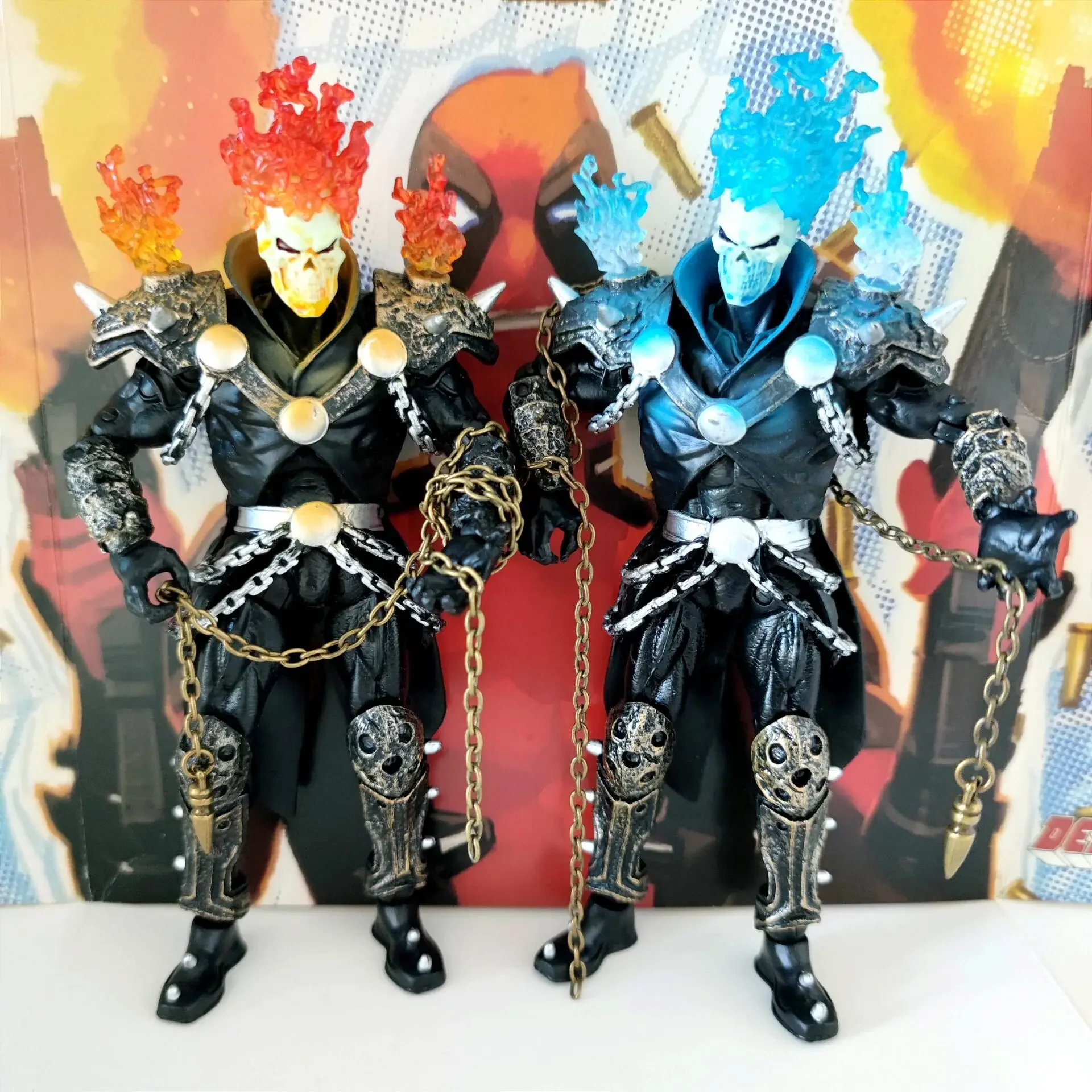 Marvel Legends Ghost Rider Orange Blue 6-inch Ghost Rider Johnny Blaze PVC Action Figure Collectible Model Toy