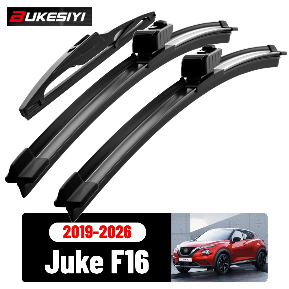 Front & Rear Wiper Blades Set For Nissan Juke F16 2019-2026 2020 2021 2022 2023 Silent Windscreen Wipers Accessories 24