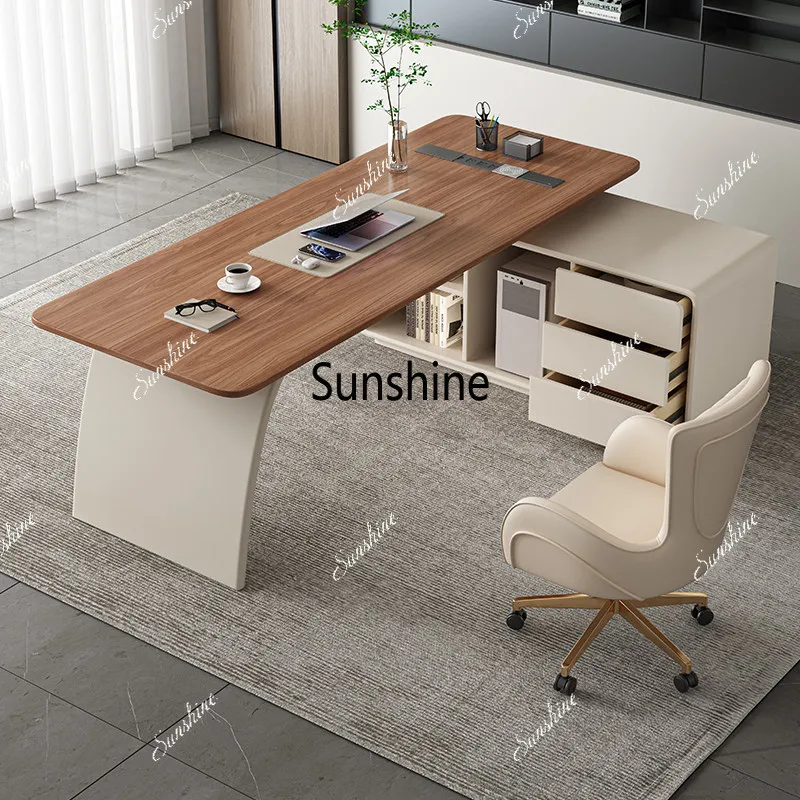 Medieval style solid wood desk, modern simplicity, light luxury, design