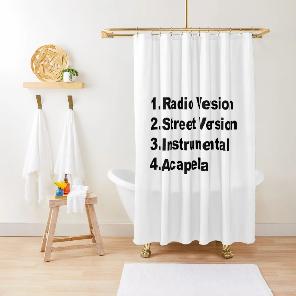 Radio Street Version Black Shower Curtain Bathroom Deco Funny Shower Shower For Bathrooms Curtain