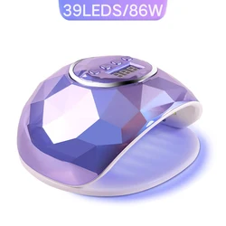 39LEDS UV LED Nail Lamp Nail Dryer For Curing Gel Polish 86W Nail Lamp With 4 Setting Timers Professional Gel Curing Lamp