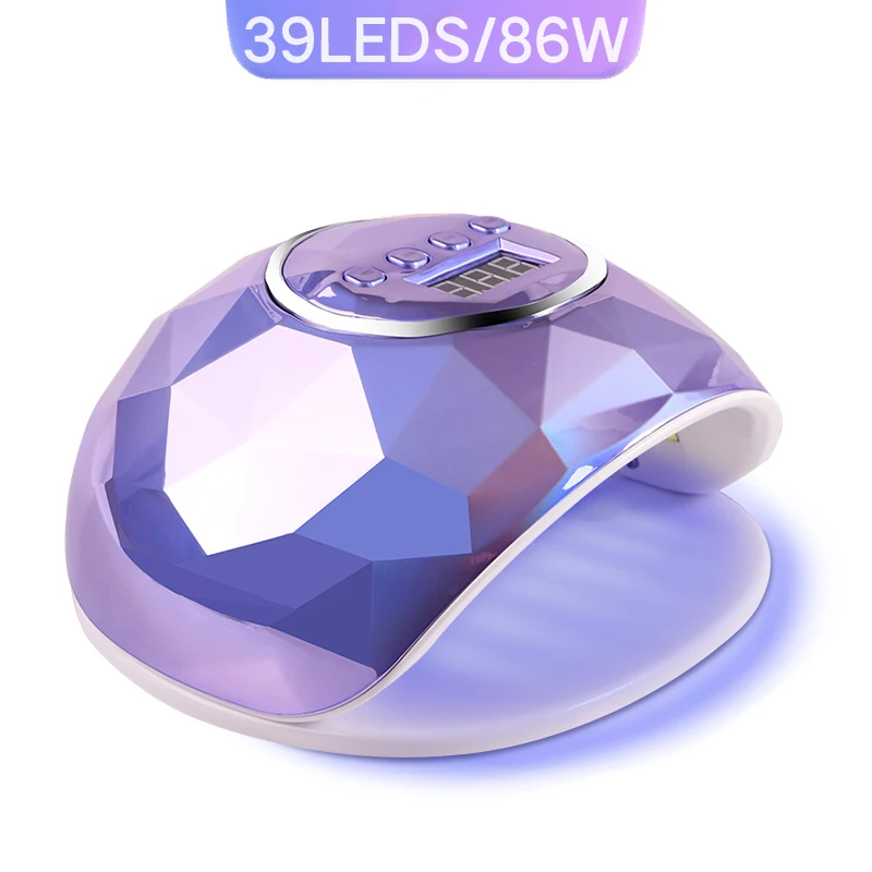 39LEDS UV LED Nail Lamp Nail Dryer For Curing Gel Polish 86W Nail Lamp With 4 Setting Timers Professional Gel Curing Lamp