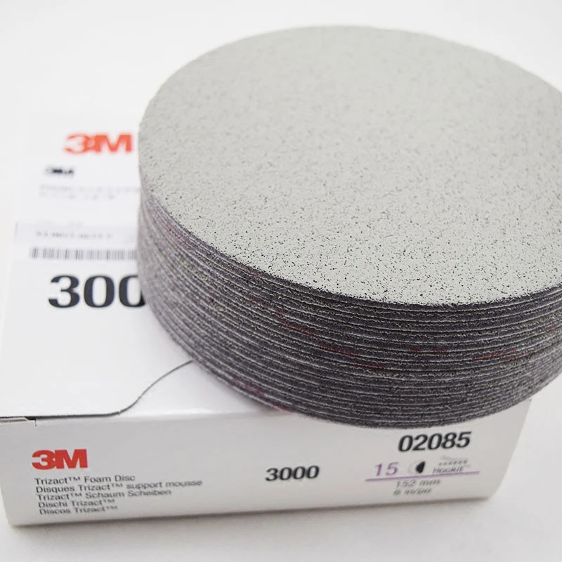 3m Trizact الهرم القرص الإسفنج الصنفرة P3000 P5000 الدقة طحن 6 "152 مللي متر لتلميع طلاء السيارات السيارات