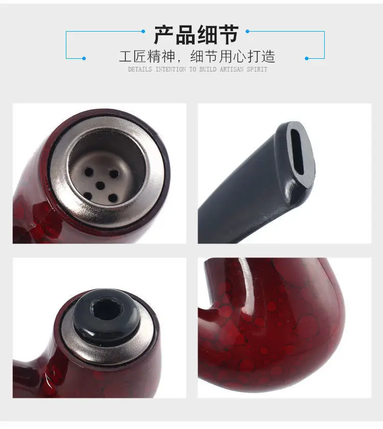 Resin Herb Tobacco Pipe Smoking Pipe Tobacco Filter Holder Herb Tobacco Mouthpiece Pipe