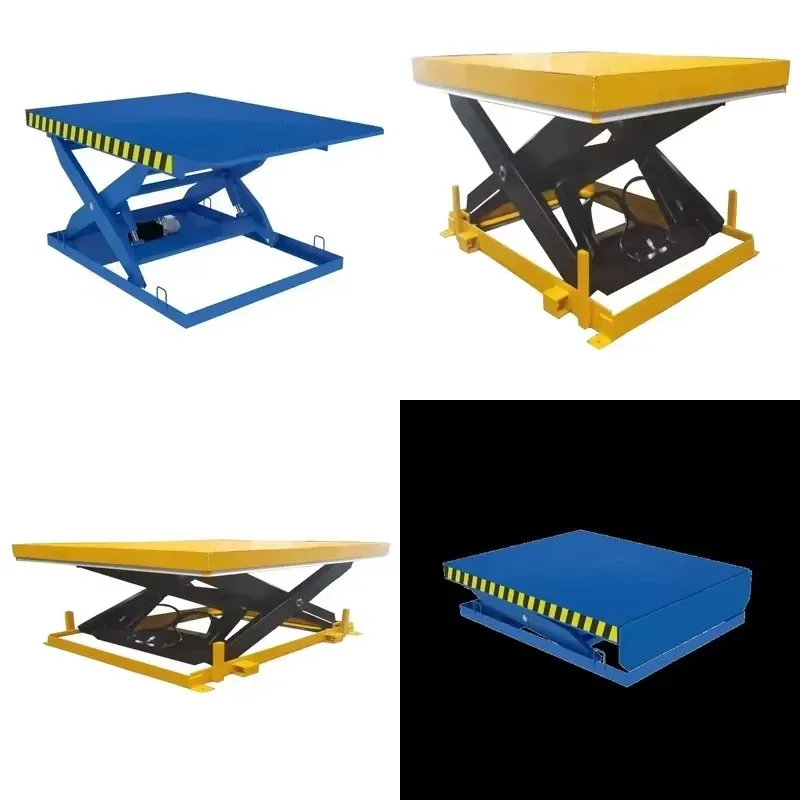 【Professtional】2 Ton Electric Scissor Lift Fixed Hydraulic Platform Cargo Terminal Leveler Container Ramp Forklift Loading