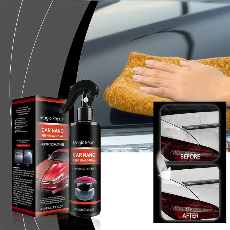 Revêtement de pulvérisation hydrophobe pour voitures, réparation automatique, outil de livres automobiles, berline, mini voiture, montres, SUV, 100ml