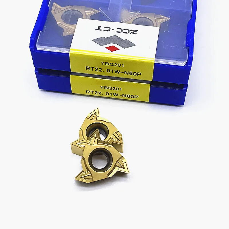 10PCS/ BOX RT16.01N RT16.01W G60P YBG201 RT22.01N RT22.01W N60P YBG201 Thread Tool Carbide Turning Tool  External thread