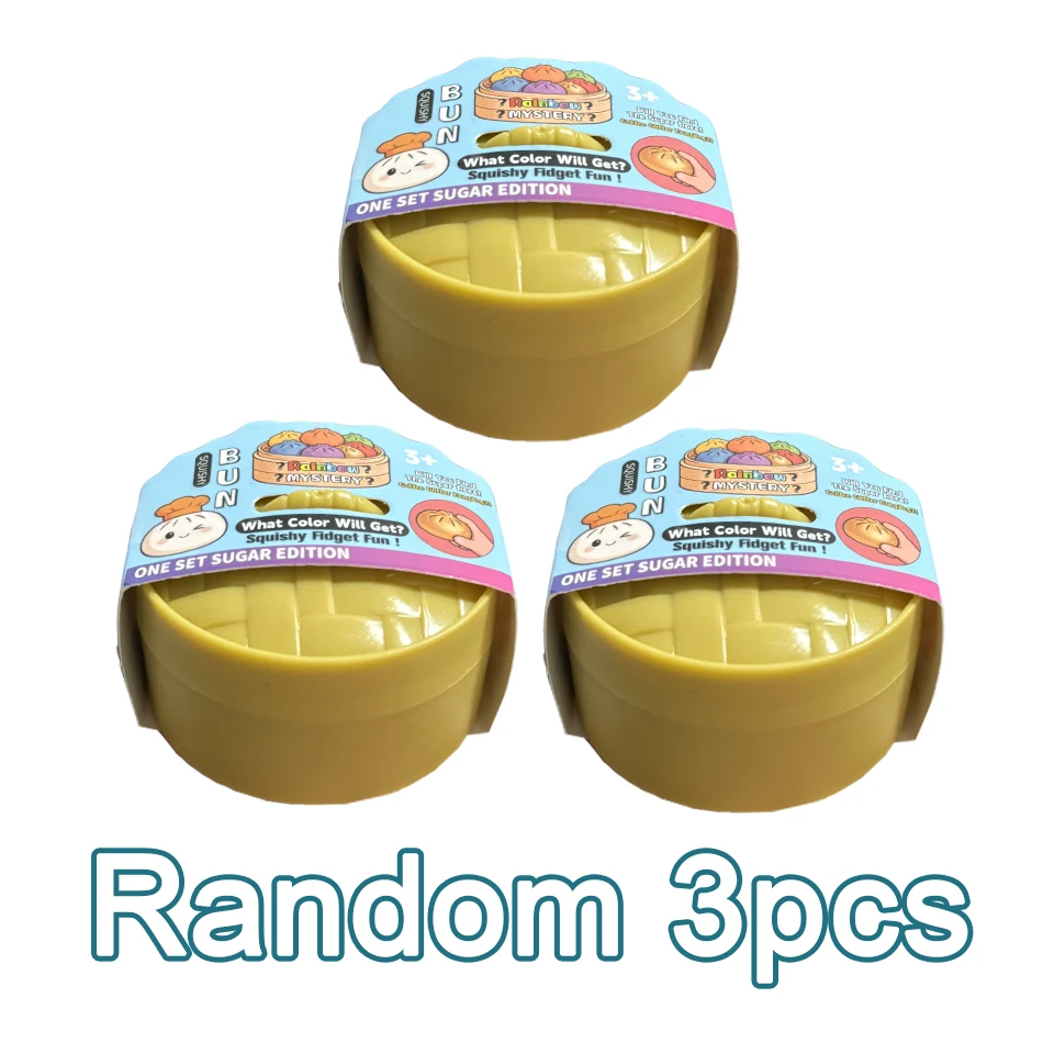 Mini Glitzer-Dumpling Squishy mit Box, sensorischer Dampfgarer-Dumpling, weicher Teigball zur Dekompression, Fidget-Spielzeug, Stressabbau-Geschenk
