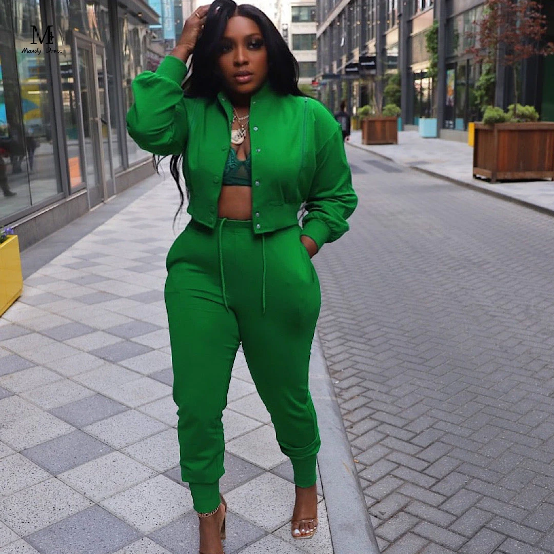 Trendy Women Two Piece Set Adjustable Zipper Outfits Fall Winter Loungewear Solid Color Street Sexy Slim 2 Piece Jacket Suit