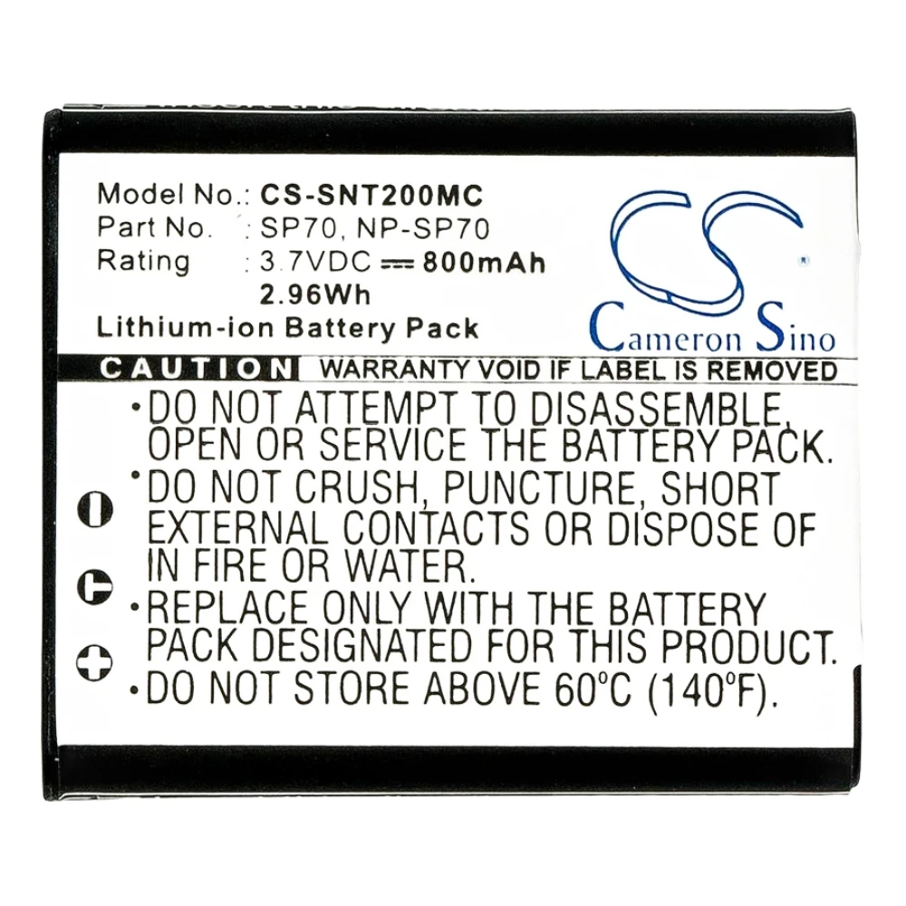 

Li-ion Camera Battery for Sony,3.7v,800mAh,Bloggie Touch MHS-TS20 MDR-1RBT MDR-100 Bloggie MHS-FS3,SP70 NP-SP70 SP70A SP70B