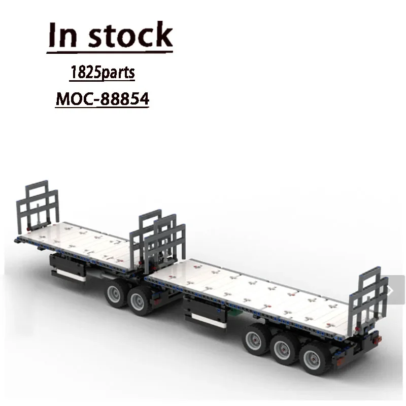 MOC-88854TransportB-DoubleTrailer 접합 및 조립 빌딩 블록, 빌딩 블록 부품, 생일 장난감, 어린이 선물, 1285