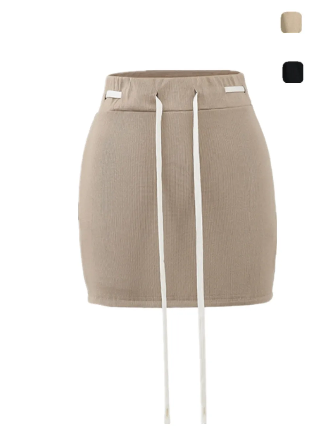 ارتفاع الخصر Dstring مثير فتاة حار تنورة التخسيس عارضة مكافحة الضوء الشارع Sle محبوك Bodycon ort تنورة