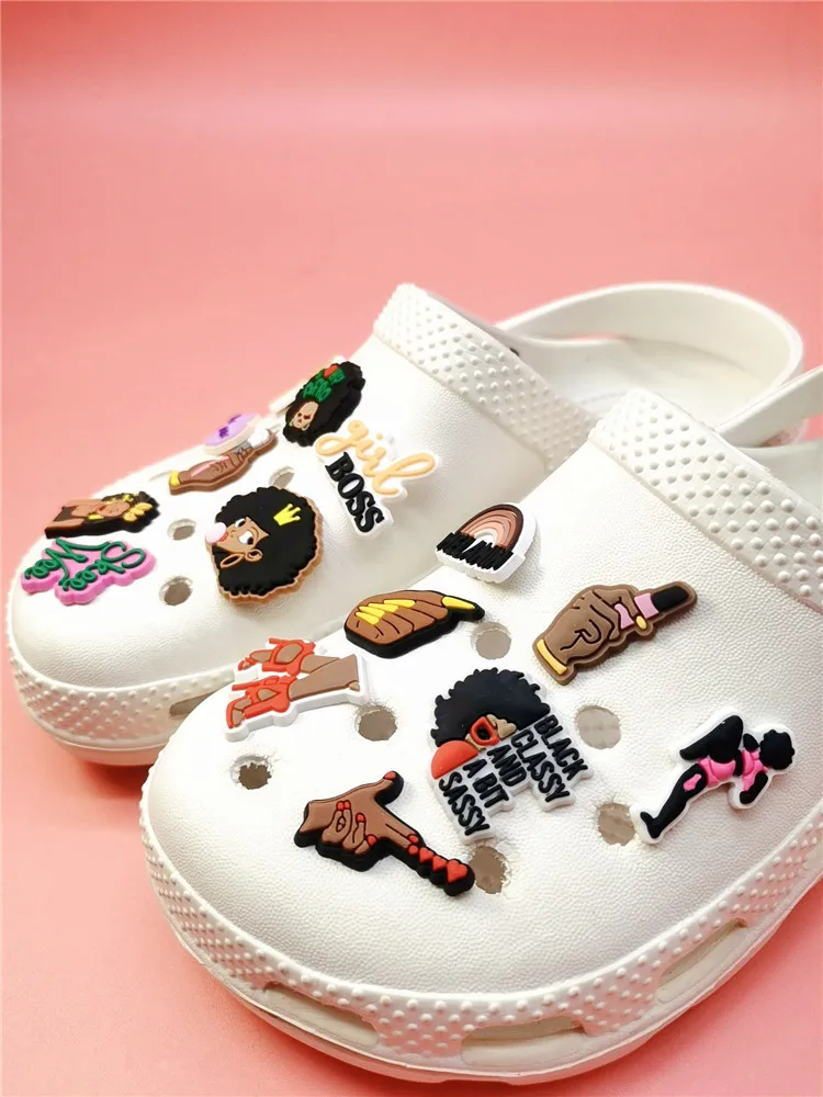 Kawaii Mexican Girls Shoe Charms Accessories Diy Combination Clog Buckle Decorations Women Sandals Slides Decor Adult Kids Gifts