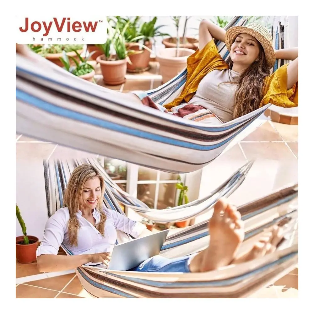 

Hammock Single Person Portable Hammock With Hanging Ropes Carry Bag Large 78.8x39.4u201D Patio 300LBS Capacity Outdoor Indoor G