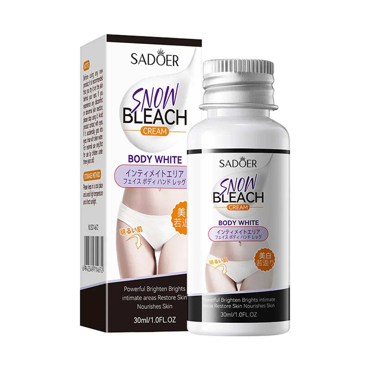 30 مللي حليب النياسيناميد المحمول لتفتيح الجسم يحتوي على عرق السوس ومستخلصات نباتية أخرى كريم الخصوصية تحت الإبط والركبة #5