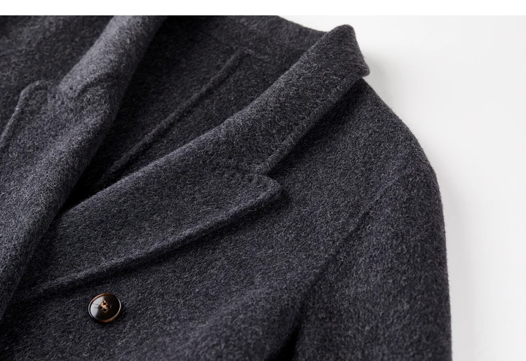 SENTUBILA Damen-Wintermantel aus Wolle mit Doppelreiher, Damen-Oberbekleidung 2026, Business-Mantel für Pendler, mittellanger Mantel mit Gürtel W54OA8781 – Detail 37