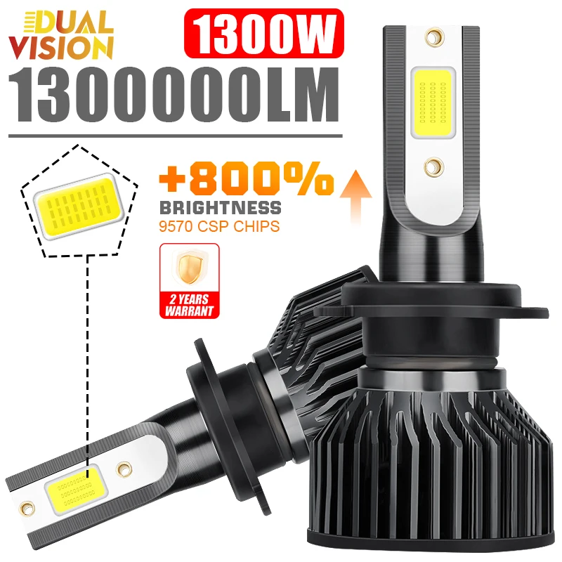 

1300W H7 Светодиодные автомобильные фары H4 H1 H3 9006 H11 H9 H8 9005 9012 HB3 HB4 Супер яркие дальні/ближние фары Автоматические противотуманные фары Led 12V