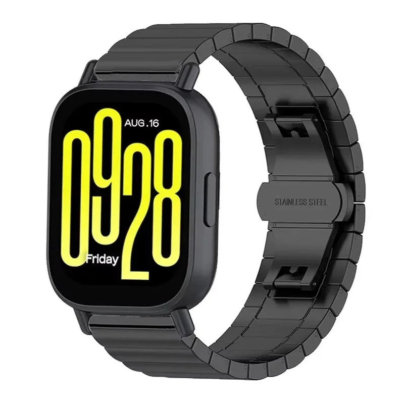 Ремешок из нержавеющей стали + чехол из ТПУ с полным покрытием для Redmi Watch 5, активная защитная пленка для экрана Redmi Watch 5 Lite, металлический ремешок