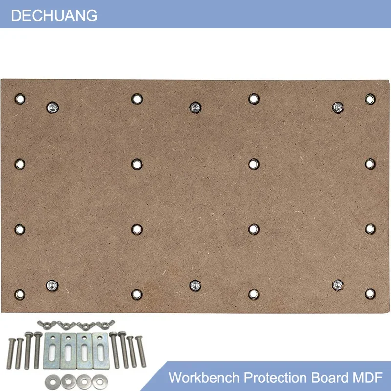 Papan pelindung Workbench MDF Spoilboard dengan M6 lubang aksesori untuk CNC 3018 MAX /3018 Pro/3020 Plus mesin ukir