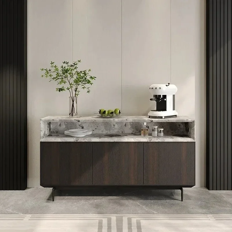 NEW Italian minimalist marble dining side against the wall integrated storage living room locker