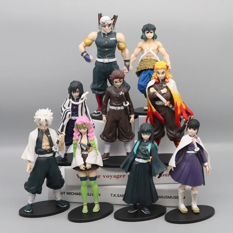 Anime Demon Slayer Kimetsu no Yaiba figura Kamado Tanjirou figura de acción Agatsuma Zenitsu Nezuko Warrior PVC modelo Juguetes