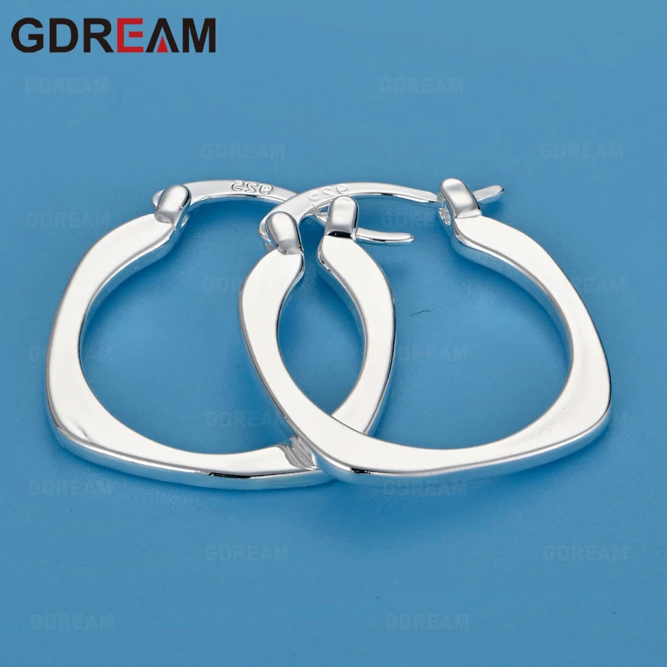 

GDREAM 925 Sterling Silver Solid Geometric Ear Clip Temperament Women Christmas Gift Jewelry