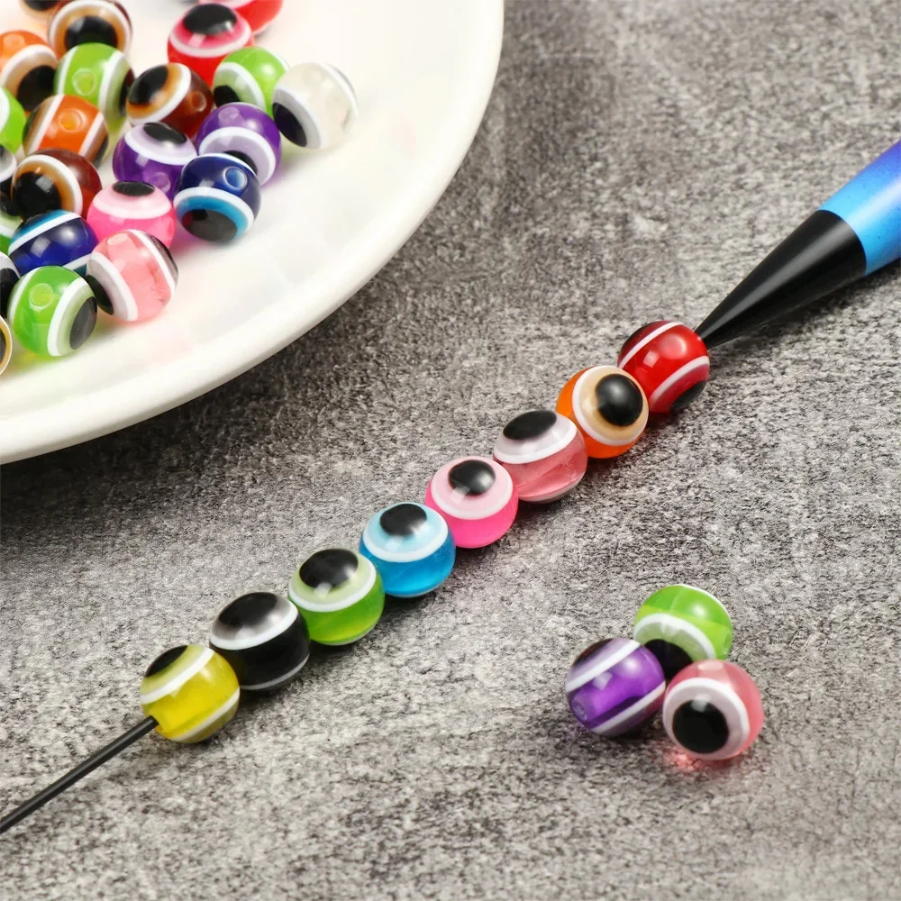 50pcs Fish Eye Fishing Beads Mixed Color Carolina Rigs Taxes Rigs Fishing Beads Eyes DIY Kit Bass Fishing Tackle 6/8mm