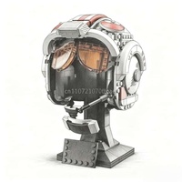 2025 New FIT Luke Skywalker pilot helmet assembly movable doll space combat building block model building block Christmas gift
