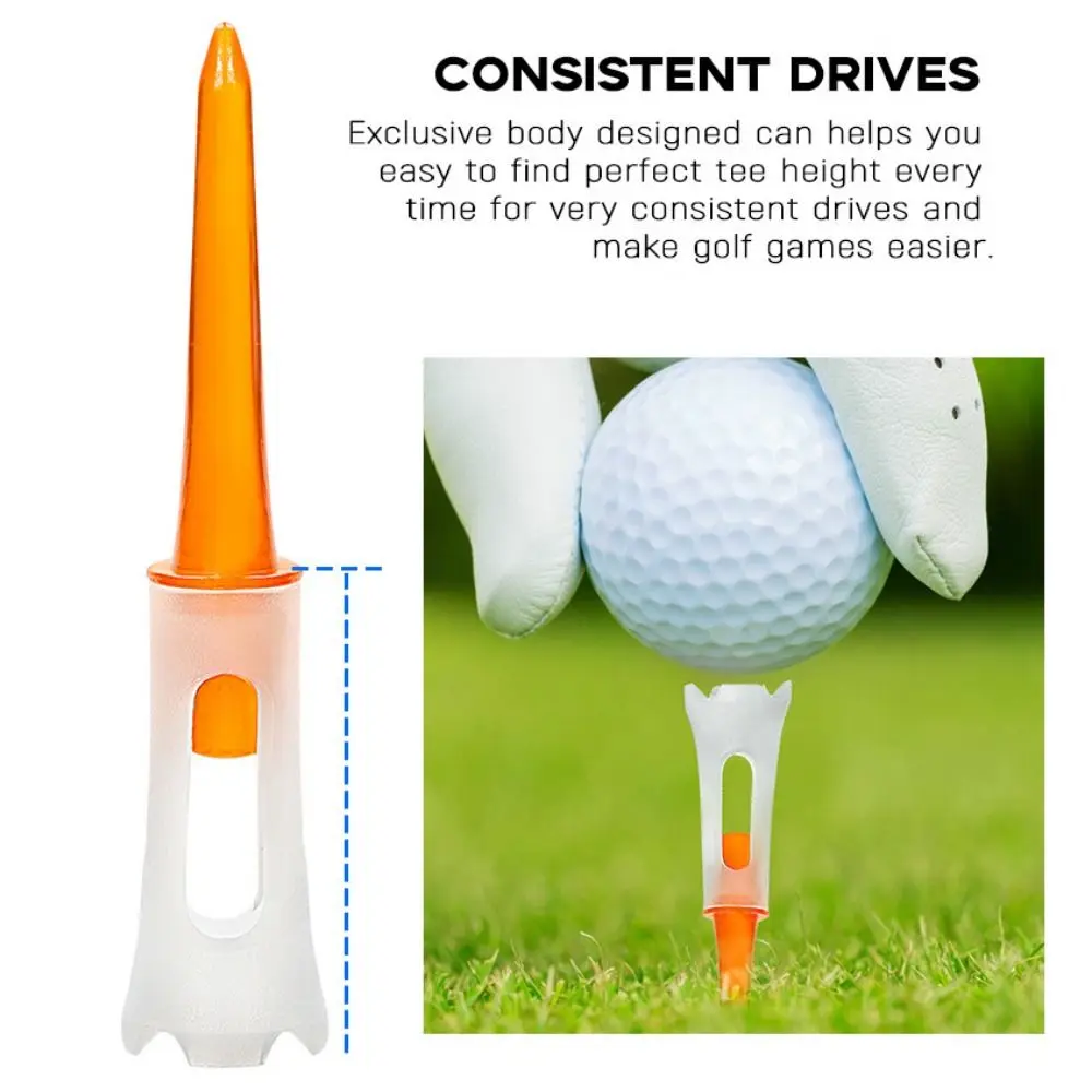 10Pcs/Lot Ball Holder Golf Tees Low Resistance 83MM Golf Clubs Tee Durable Plastic Golf Training Tools Outdoor Sports