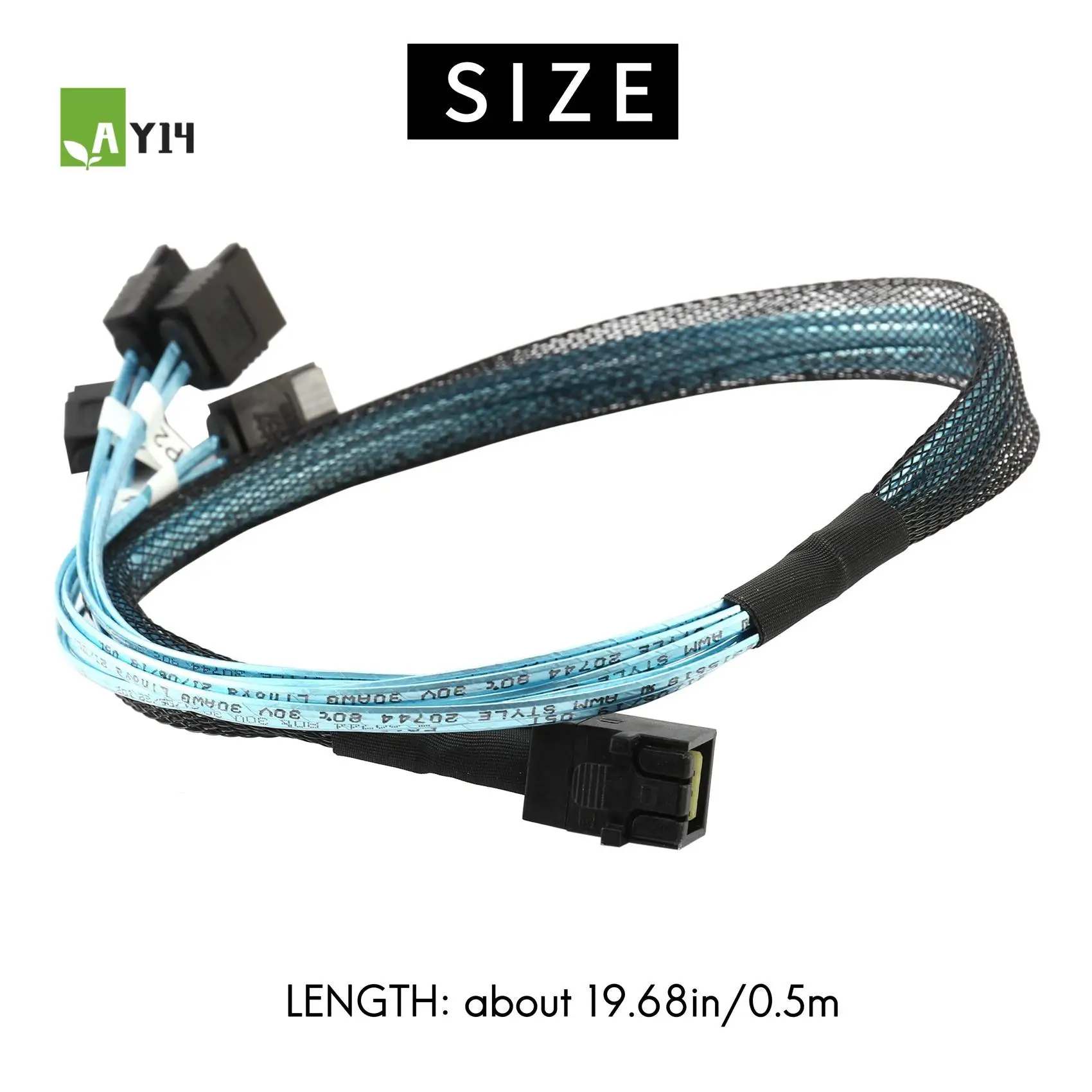 AY14 -Internal Mini SAS To SATA Cable, SFF-8643 For Raid Controller Hard Drive