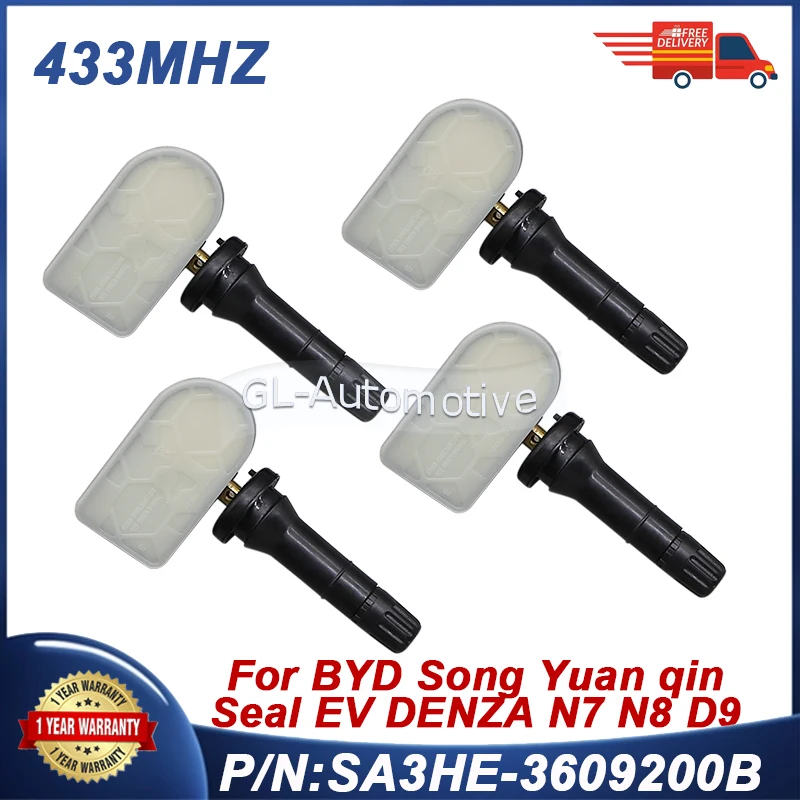 

1/4PCS SA3HE-3609200B TPMS sensor Tire pressure sensor For BYD Song Pro qin han yuan Seal 07 06 DM-i DENZA‌‌ N7 N8 D9 433MHZ