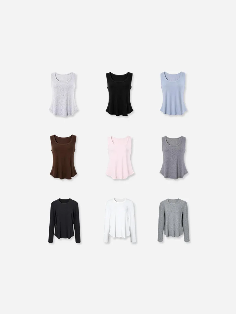 

plus Size Women's Vest Tank Top Spring 2026 Free Combination WAN Base Layer Multi-Color Cotton Blend Comfortable Breathable