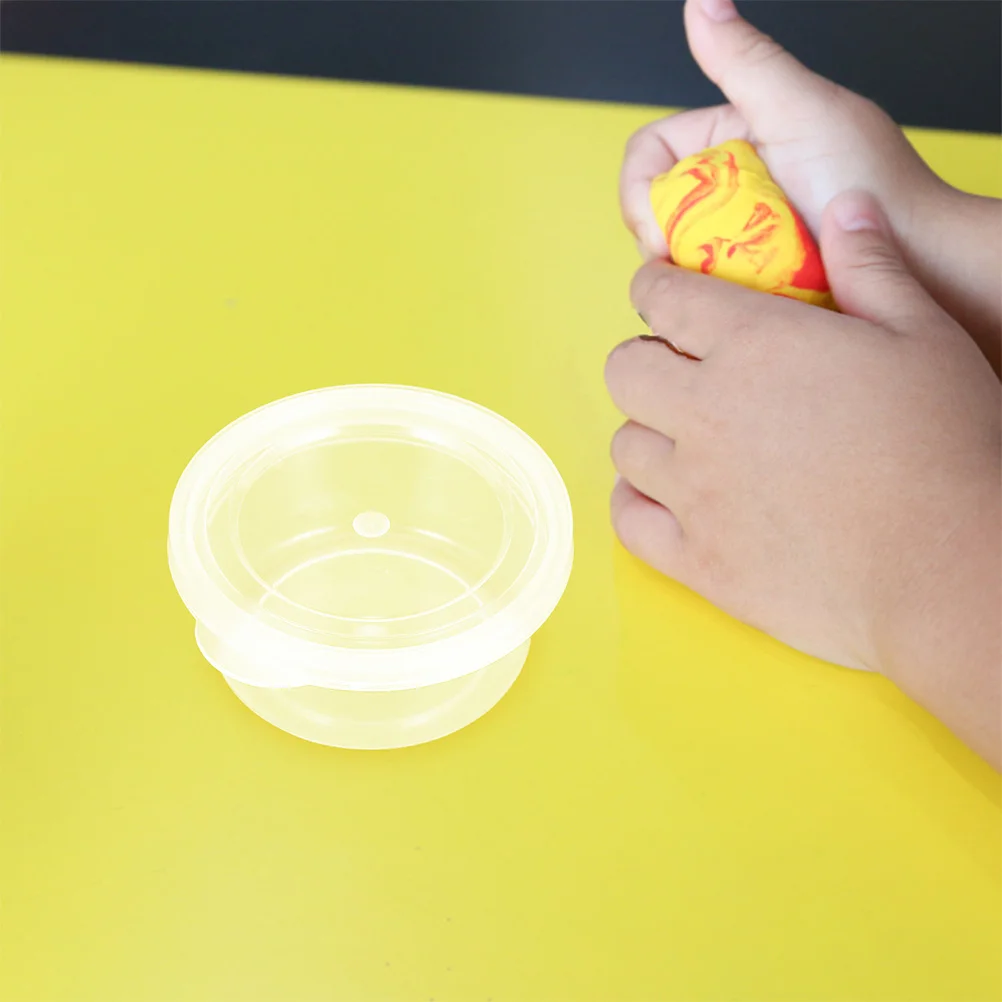 

30Pcs Mini Round Storage Box Clear Plastic Container with Lid for Craft Beads Office Supplies Portable Stackable Transparent