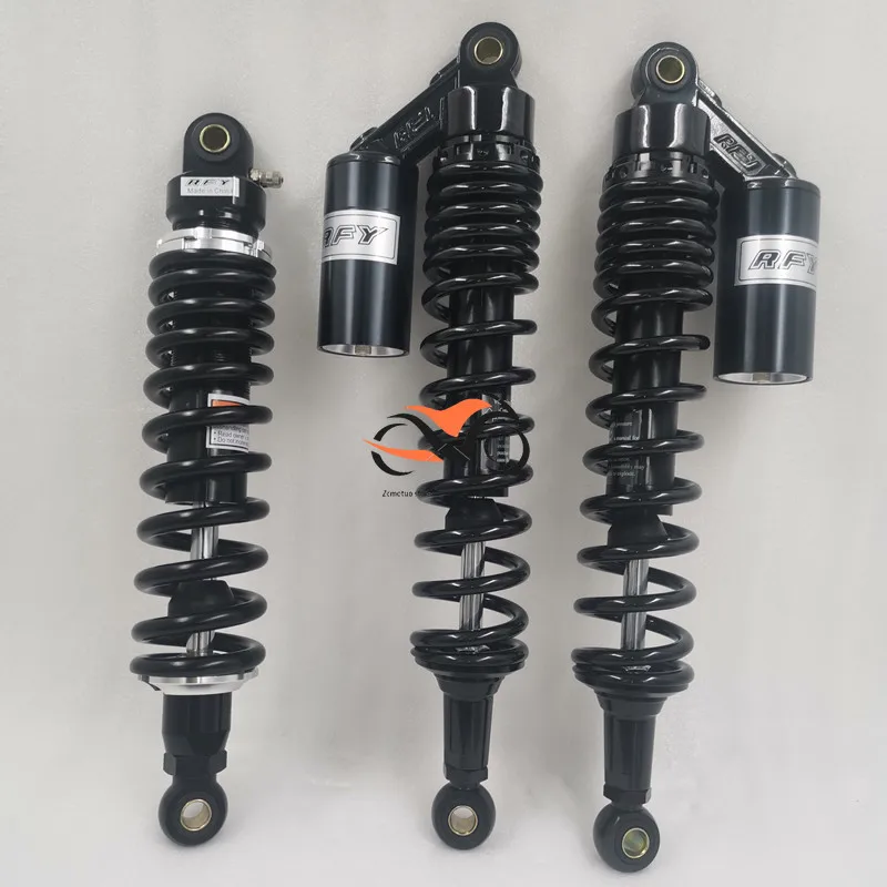 

8mm spring 375mm 400mm NITROGEN FRONT REAR Shock Absorber for YAMAHA YFM700 YFZ450 YFZ350 BANSHEE ATV QUA Black