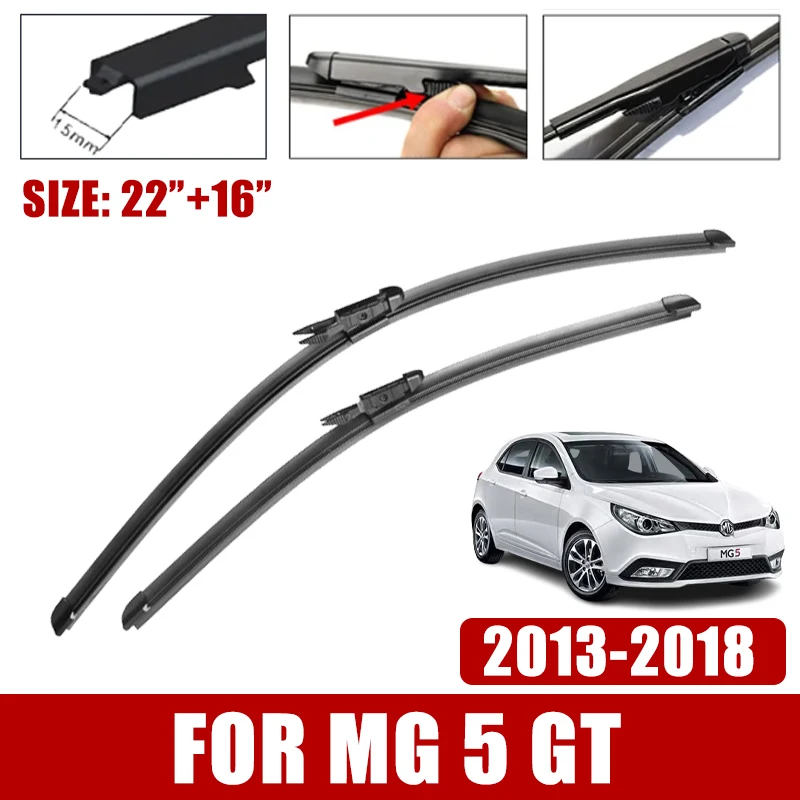 

Car Wiper Blade For MG5 MG 5 GT 2013-2018 2014 Cleaning Replacement Rubber Windscreen Windshield Wipers Auto Accessories 2pcs