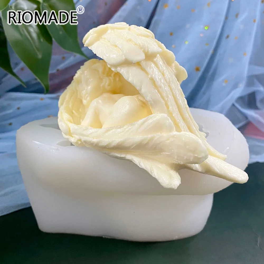 3D Sleeping Angel Silicone Mold Fondant Chocolate Dessert Mousse Baking Cake Tools Gypsum Epoxy Resin Aromatherapy Candle Mould