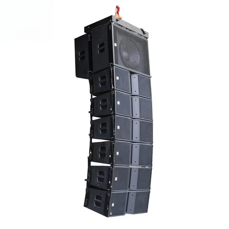 Professional Dual 10 Inch Passive Waterproof Line Array Speakers 8ohm Impedance Audio System Sound Enhancement