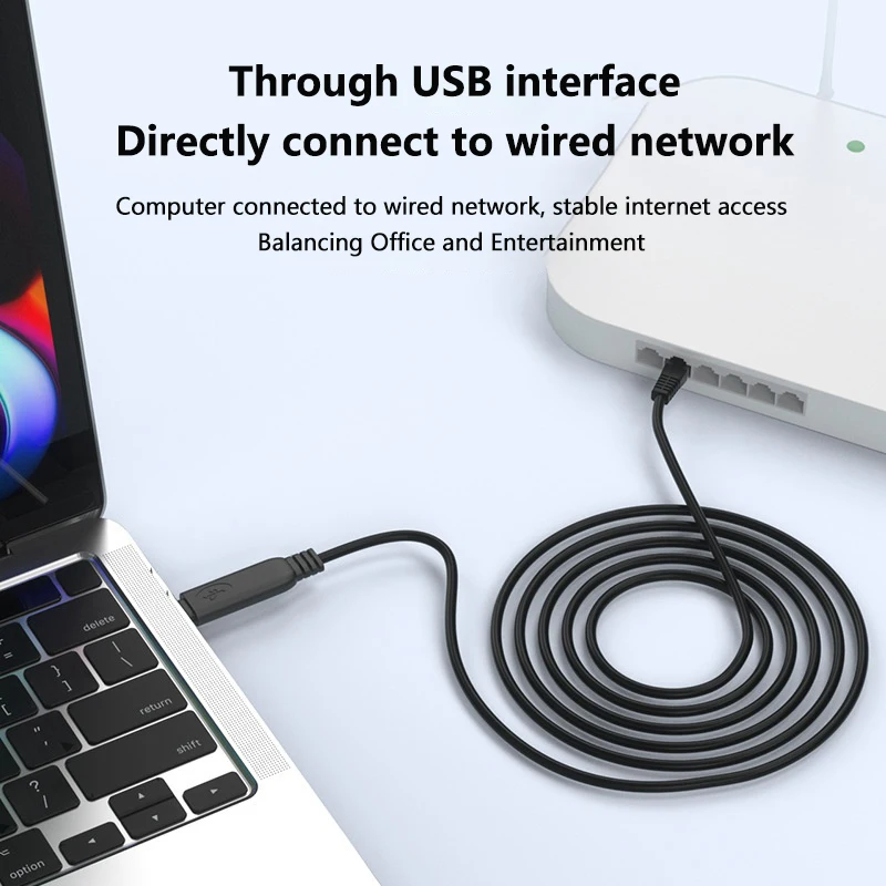 USB Type C To RJ45 Console Cable 100m Phone Wired Network Adapter For IPhone Ipad Huawei Xiaomi Laptop Tablet Converter