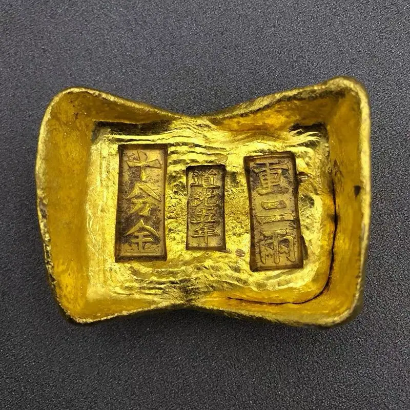 

Antique collection gilt solid bars nuggets antique