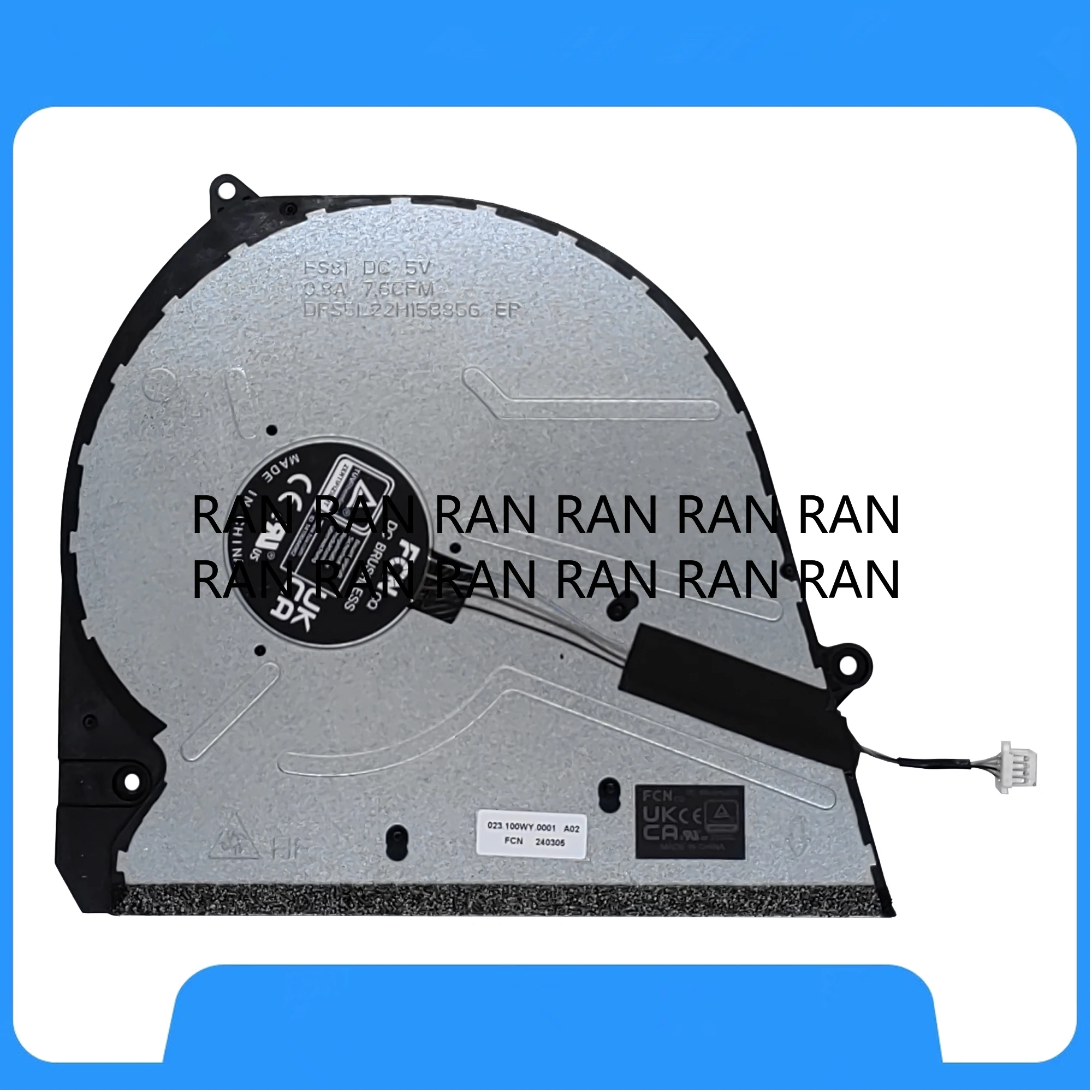 

Новый совместимый вентилятор охлаждения процессора для ELL Inspiron 16 Plus 7640 0KMK58 KMK58 DFS5L22H15B856 DFS5L22H15B35G FS81 DC5V 0,8A вентилятор