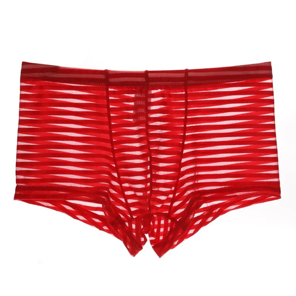 

Underwear Men's Briefs Sexy Sheer Thin Boxer Briefs Breathable High Stretch Lightweight Low Waist Perspective