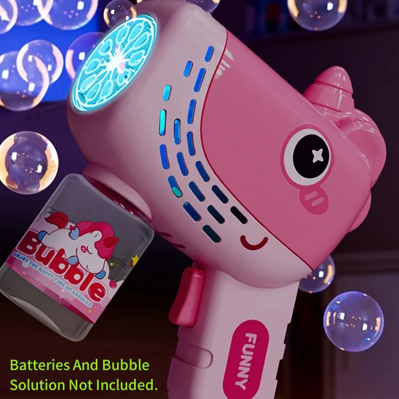 Une machine à bulles entièrement automatique à un bouton, jouet à bulles d'extérieur, cadeaux d'anniversaire – piles et solution à bulles non incluse.