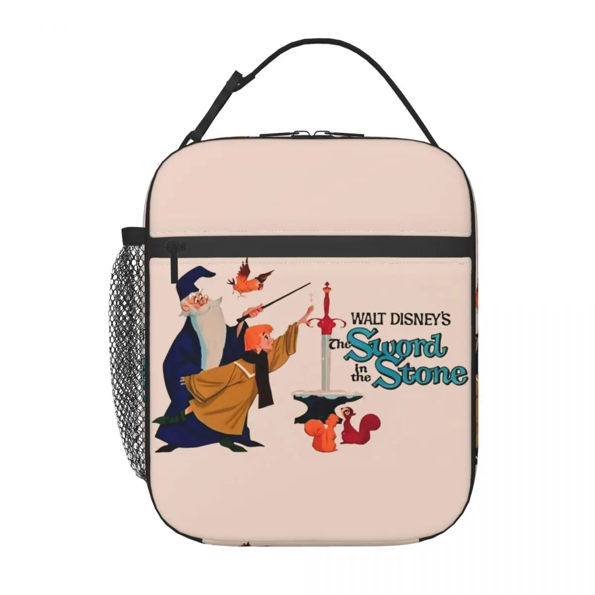 السيف في الحجر أفلام الرسوم المتحركة أكياس الغداء المعزولة الحرارية حاوية الغداء المحمولة للنزهة صندوق طعام متعدد الوظائف