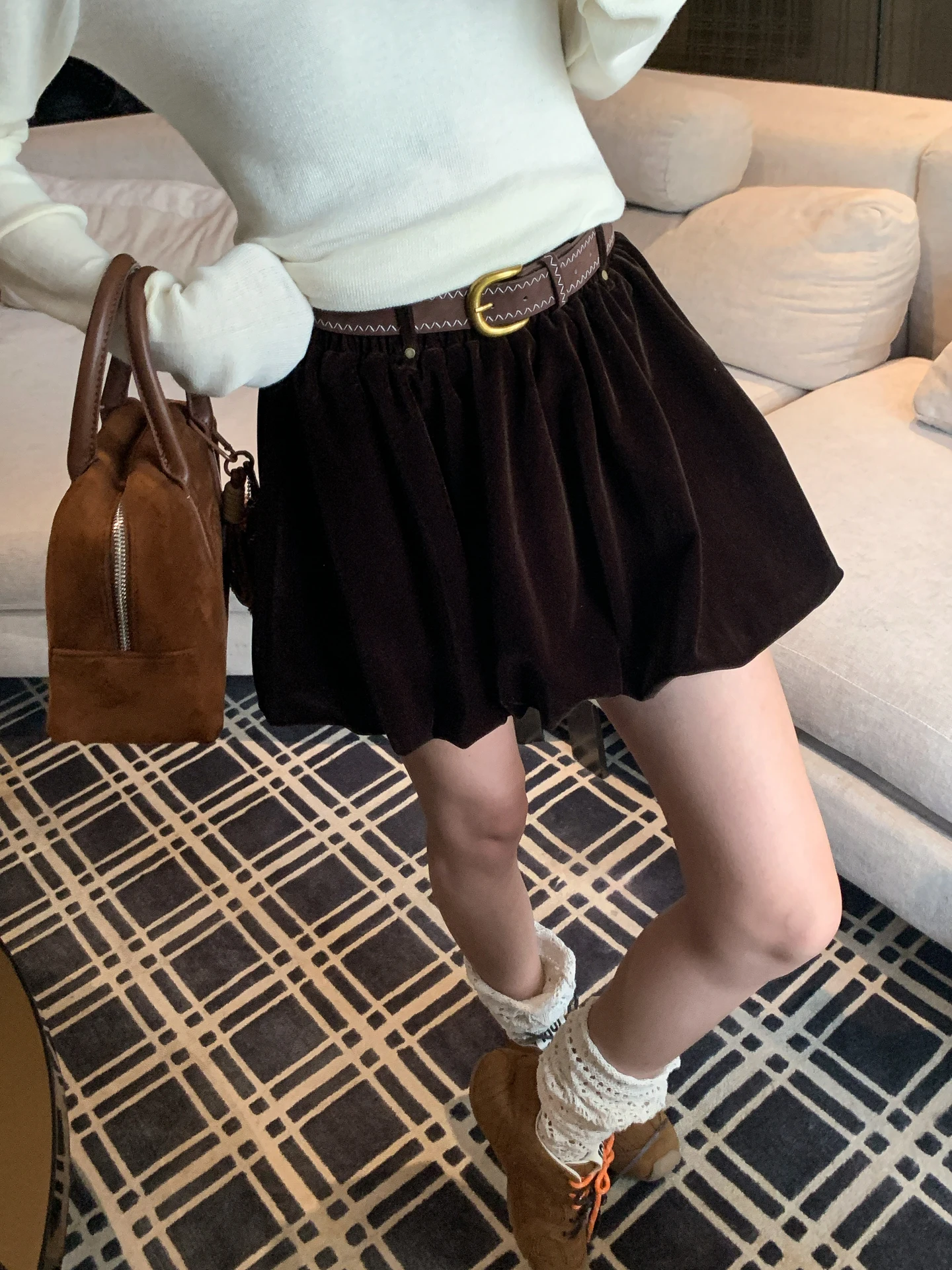 

Юбка-карандаш из вельвета для женщин, осенне-зимняя, А-силуэт, с завышенной талией, облегающая, непрозрачная, для прогулок