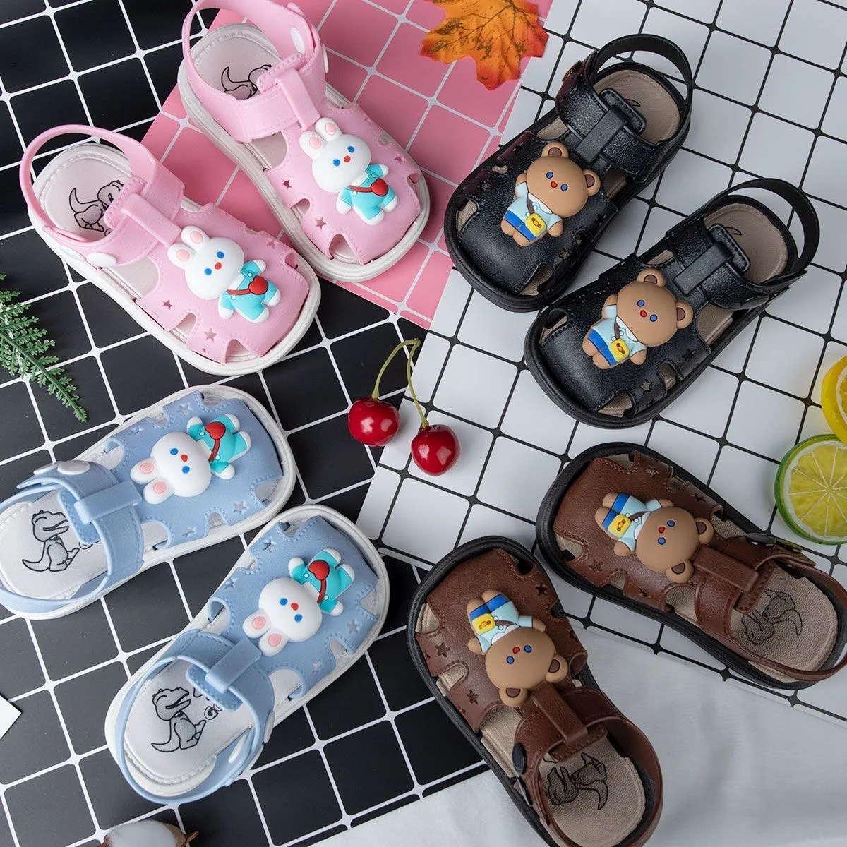 Girls sandals 2023 new summer children girls baby large children soft sole non-slip beach shoes girls shoes