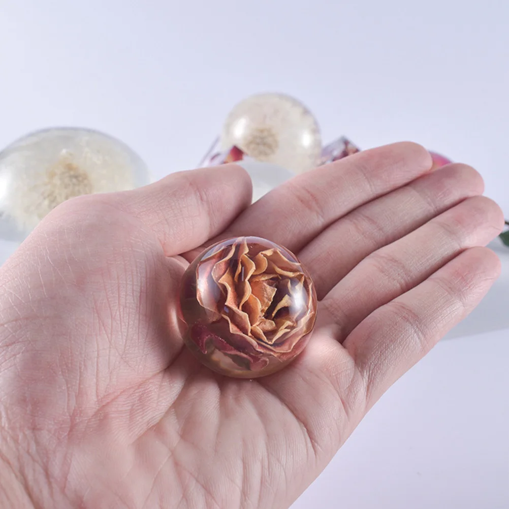 

5Pcs Crystal Ball Mold Silicone Sphere for DIY Craft Making Epoxy Resin Ornament Casting Decorative Craft Molds