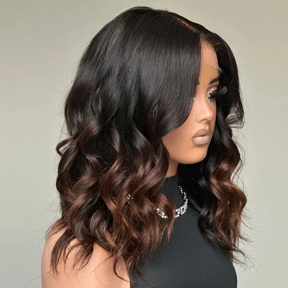 Glueless Soft ombre blond Long body wave 5x5 Silk Base Jewish Human Hair With BabyHair HD Lace European Hair Preplucked view 2