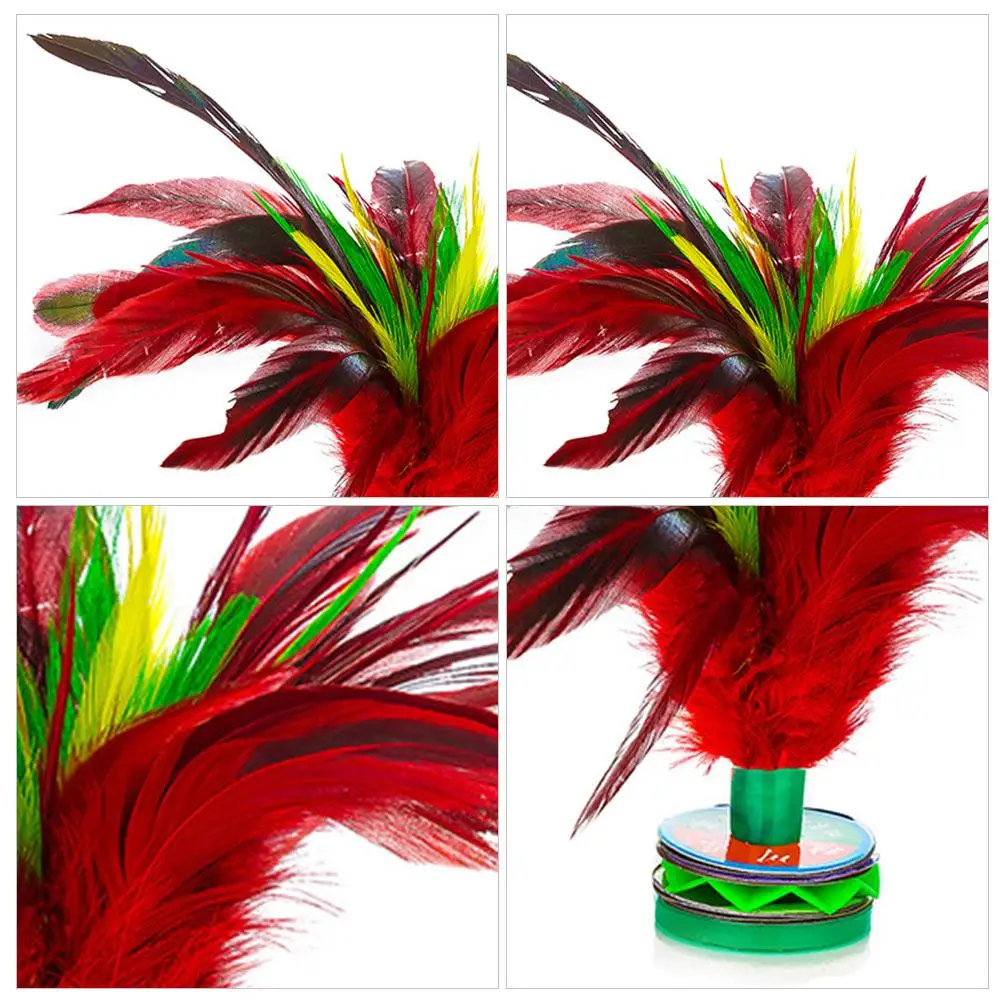 4 個キック羽根おもちゃ子供のスポーツおもちゃ羽根オンドリカウンターウェイト鉄シート